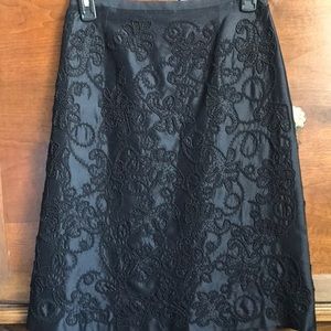 Dana Buchman Beaded Silk Midnight Blue Evening Skirt 2P